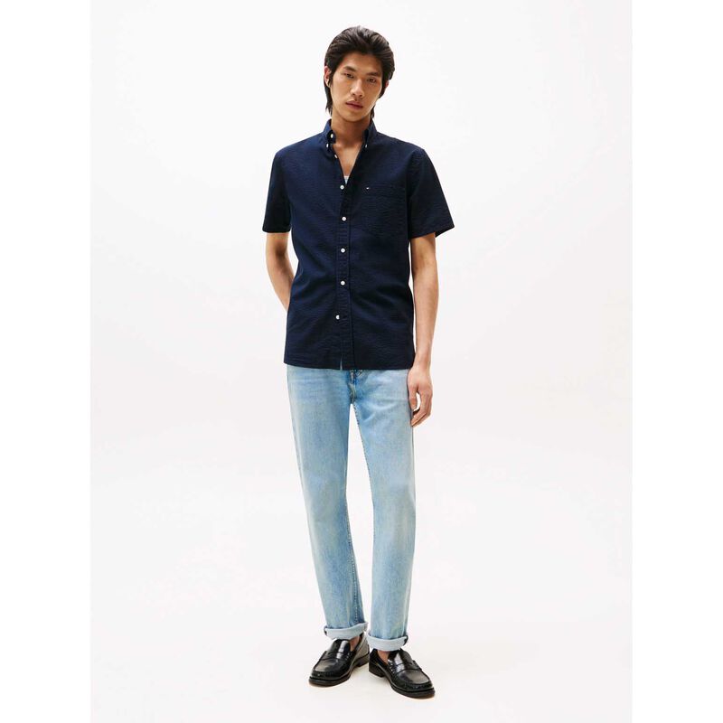 Tommy Hilfiger Regular Fit Seersucker Short Sleeve Shirt image number 3